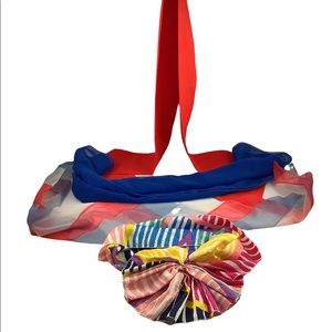 Vintage Womens Neckerchiefs Set of 4 - Pinks & Blues - Various Sizes